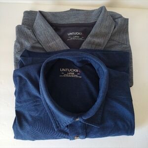 Untuckit Lot of 2 Performance Polo Shirt Men's Large